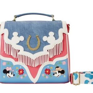 Loungefly Disney Western Mickey and Minnie Crossbody Bag